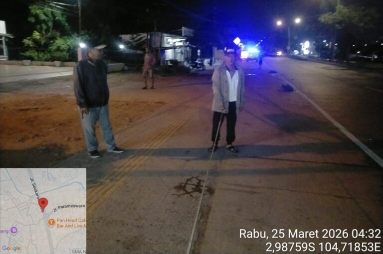 Diduga Sopir Hilang Konsentrasi, Pejalan Kaki Tewas Tertabrak Truk di Palembang