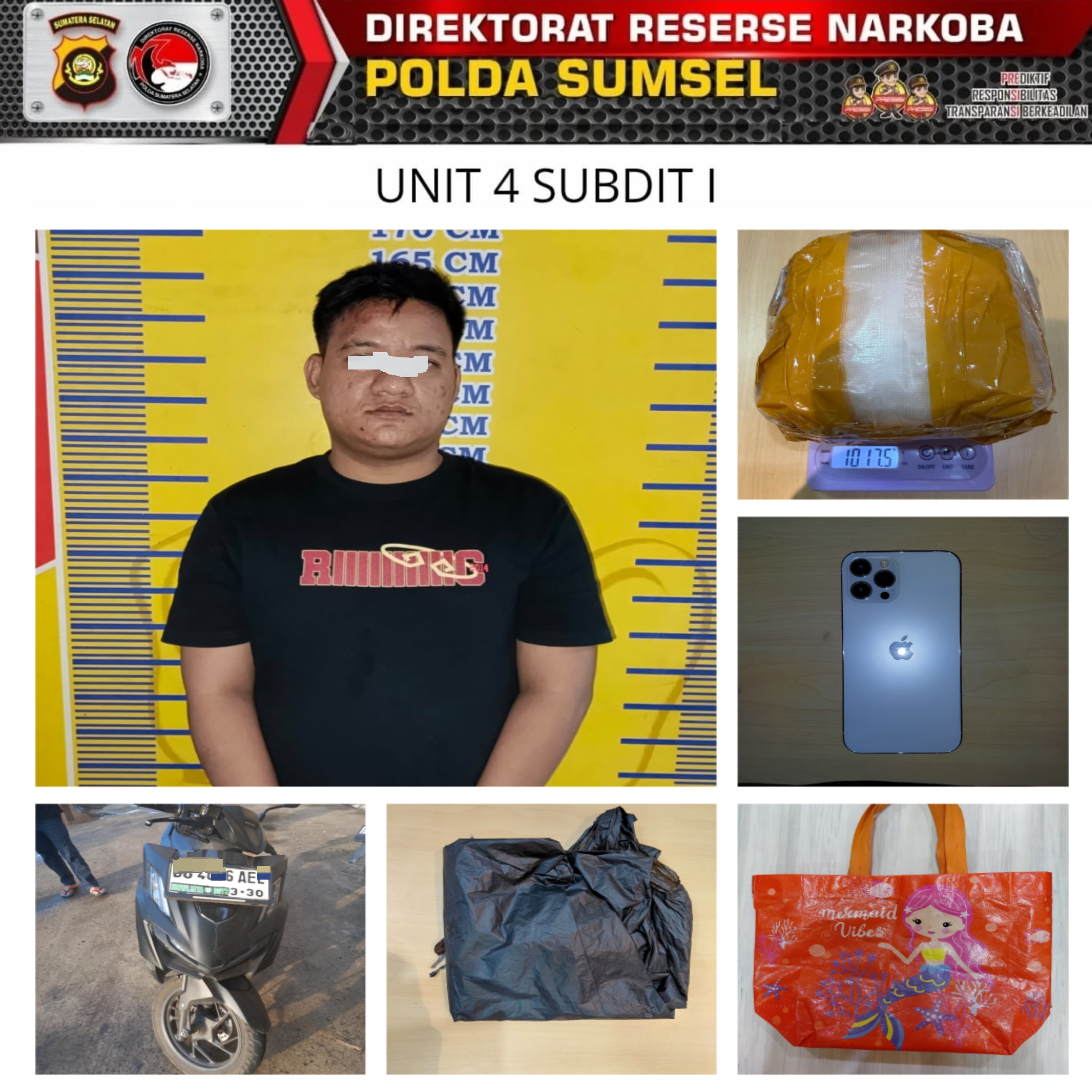 Bawa Sabu 1 Kg dalam Tas, Pengedar di Palembang Ditangkap Saat Transaksi