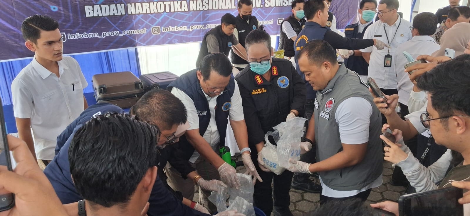 BNNP Sumsel Bongkar Jaringan Sabu Internasional Malaysia–Palembang, 16,9 Kg Barang Bukti Disita