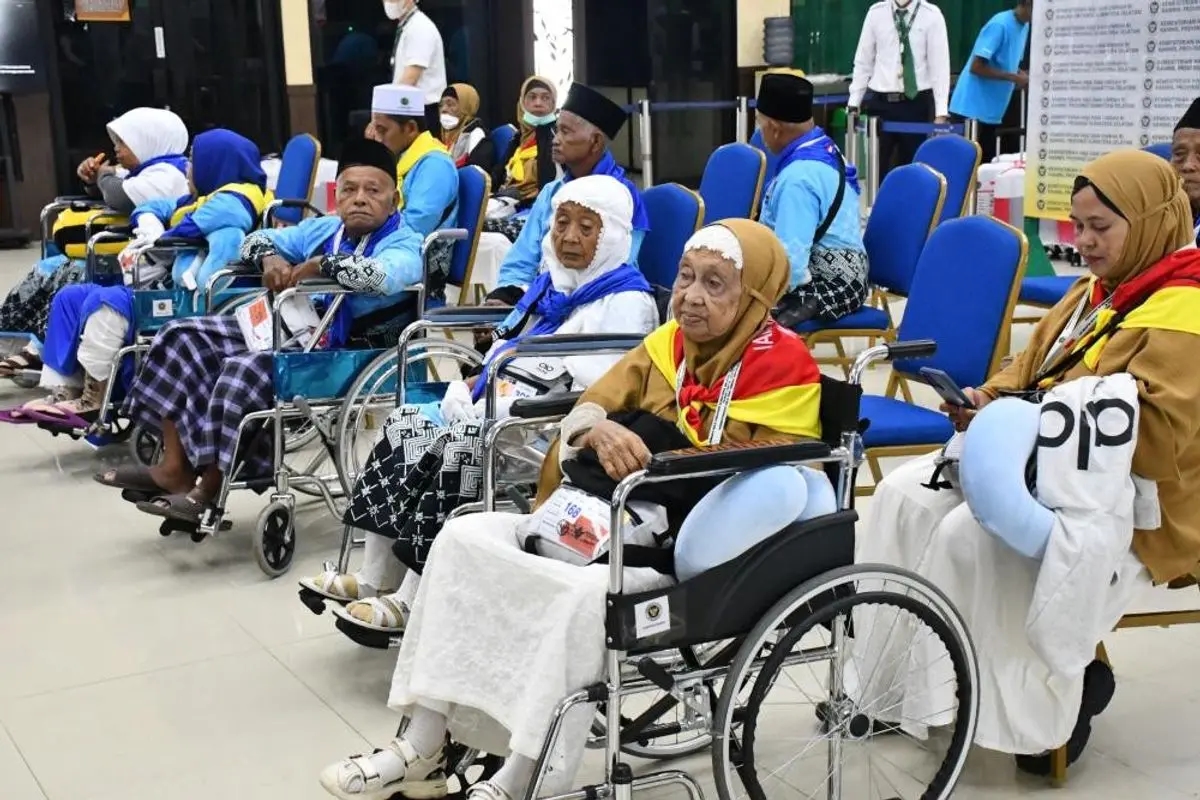 Kloter 3 Embarkasi Palembang Berangkat Penuh, Dua Jemaah Sempat Tertunda Akhirnya Menyusul