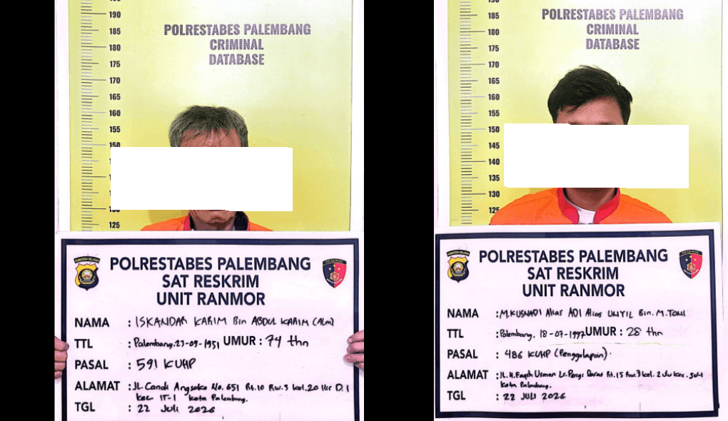 Modus Pinjam Motor Rekan Kerja, Pria di Palembang Diduga Gelapkan Kendaraan untuk Biaya Berobat Anak