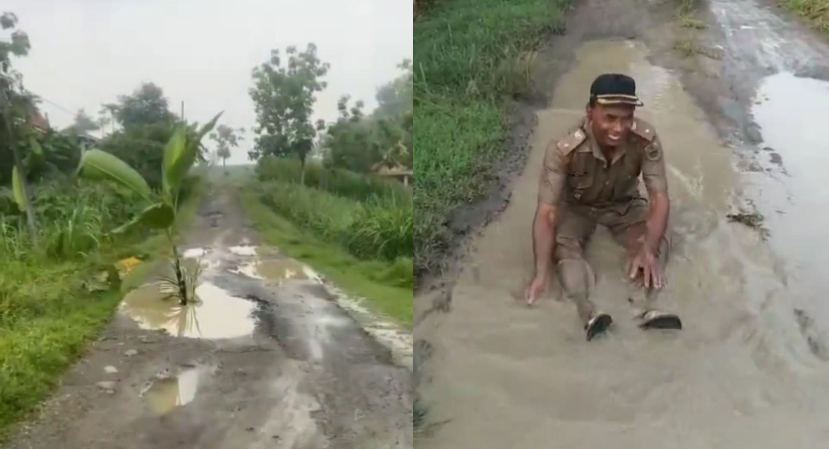 Viral Aksi Kades di Sragen Mandi Lumpur, Protes Jalan Rusak Tak Kunjung Diperbaiki