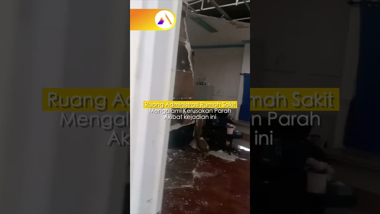 Diterjang Angin Kencang, RS Pratama Kab Pali Porak Poranda Tanpa Atap #bmkg  #anginkencang #sumsel