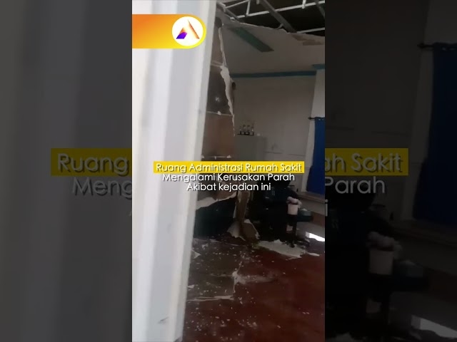 Diterjang Angin Kencang, RS Pratama Kab Pali Porak Poranda Tanpa Atap #bmkg  #anginkencang #sumsel