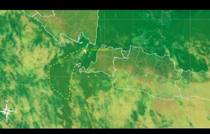 Gunung Anak Krakatau Erupsi Lagi Pagi Ini, Berikut 3 Link untuk Pantau Sebaran Abu Vulkanik