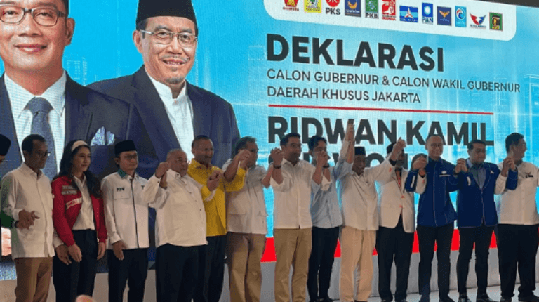 12 Parpol Dukung Ridwan Kamil-Suswono di Pilkada Jakarta 2024