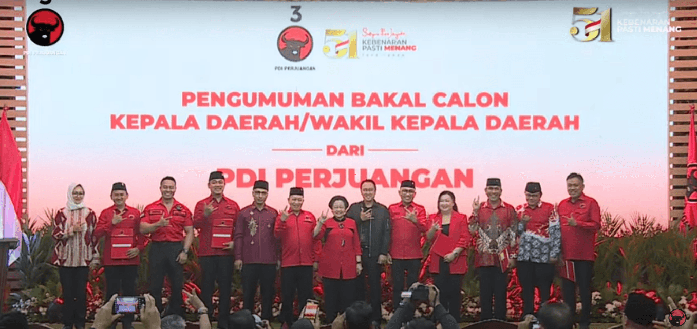 PDIP Umumkan Enam Pasangan Calon, Anies Baswedan Belum Diusung untuk Jakarta 2024