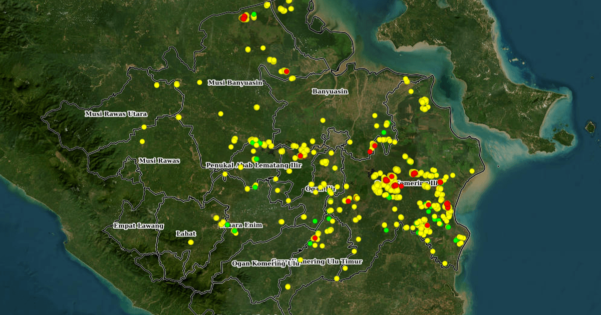 2.207 Hotspot Kepung Sumsel, 18 Perusahaan Sumbang Titik Panas