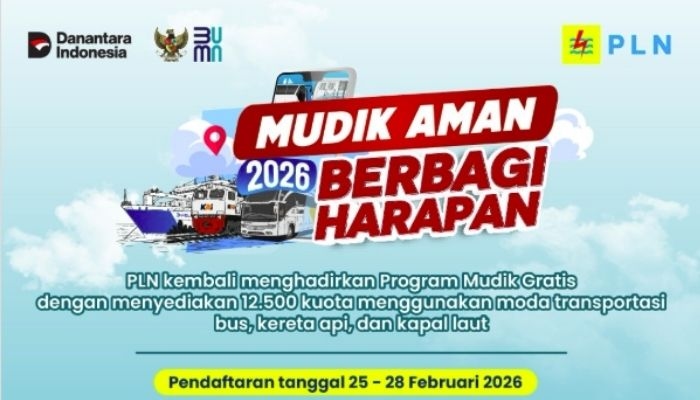 Pendaftaran Mudik Gratis 2026 Bersama PLN Dibuka Hari Ini, Tersedia Jalur Darat dan Laut
