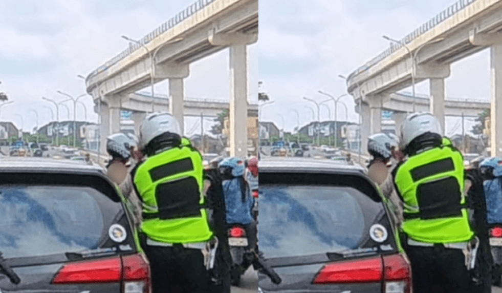 Viral! Pengemudi Sigra Diduga Dorong Kepala Anggota PJR Saat Ditilang di Palembang