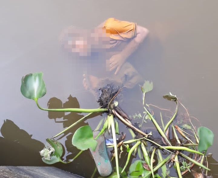 Mayat Pria Tanpa Identitas Tersangkut Enceng Gondok di Anak Sungai Musi