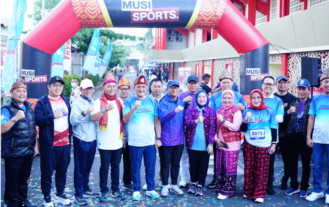 Ribuan Perempuan Ramaikan Palembang Budaya Run, Senam Kriya Sriwijaya Resmi Diluncurkan dan Pecahkan Rekor