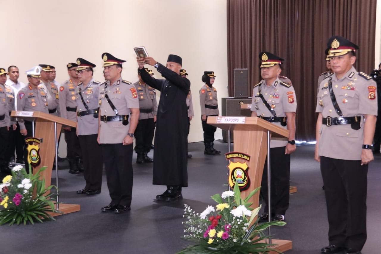 Kapolda Sumsel Pimpin Sertijab Kapolres, Wadirreskrimsus dan Irwasda