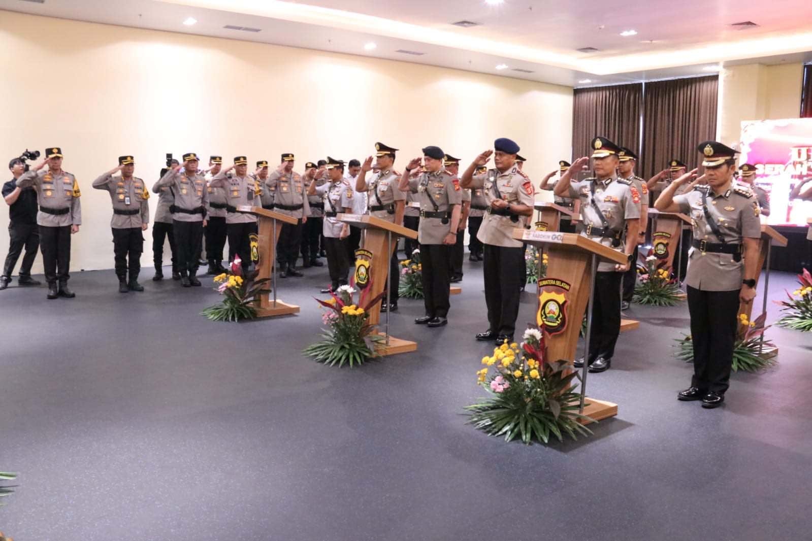 Inilah Daftar Nama Pejabat Polda Sumsel yang Disertijab, Kapolda Sumsel Titip Pesan Begini