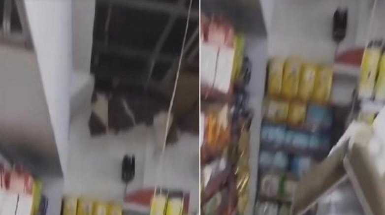 Viral, Plafon Toko Alfamart di Seberang Ulu 1 Palembang Ambruk, Diduga Akibat Hujan Deras