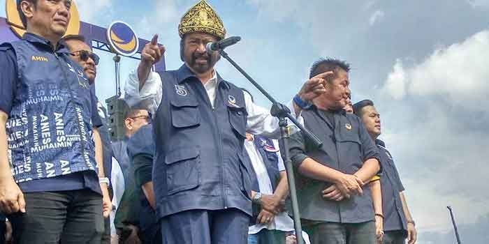 Kampanye Akbar di Palembang, Surya Paloh Singgung Ada Pihak yang Ingin Memecah Belah