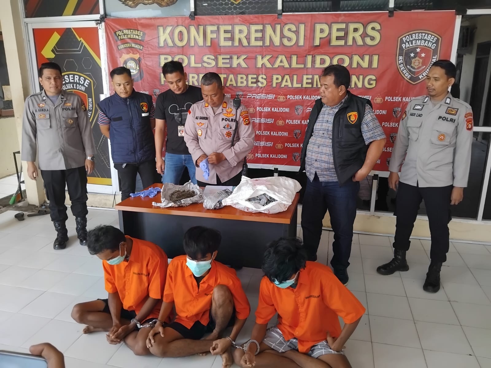 Polsek Kalidoni Ringkus 3 Pengedar Narkoba, Amankan Ganja Sebanyak 1 Kilo