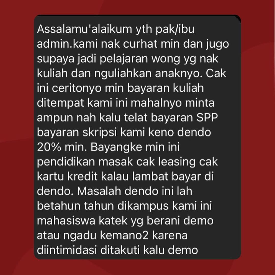 Viral! Denda 20 Persen Jika Telat Bayar Uang Skripsi, Pihak UKB Palembang Akhirnya Buka Suara