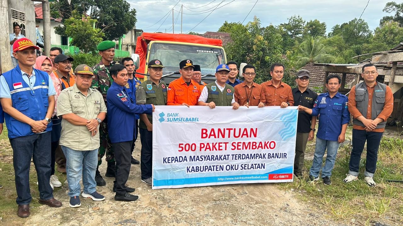 BPBD Sumsel Sigap Salurkan Bantuan dari Pj Gubernur dan Pantau Pemulihan Pasca Banjir di OKU Selatan