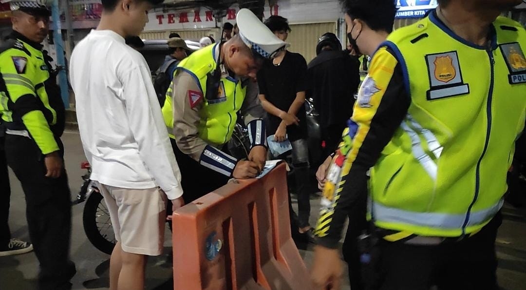 36 Kendaraan Kena Tilang di Razia Satlantas Palembang, Termasuk 27 Motor Knalpot Brong