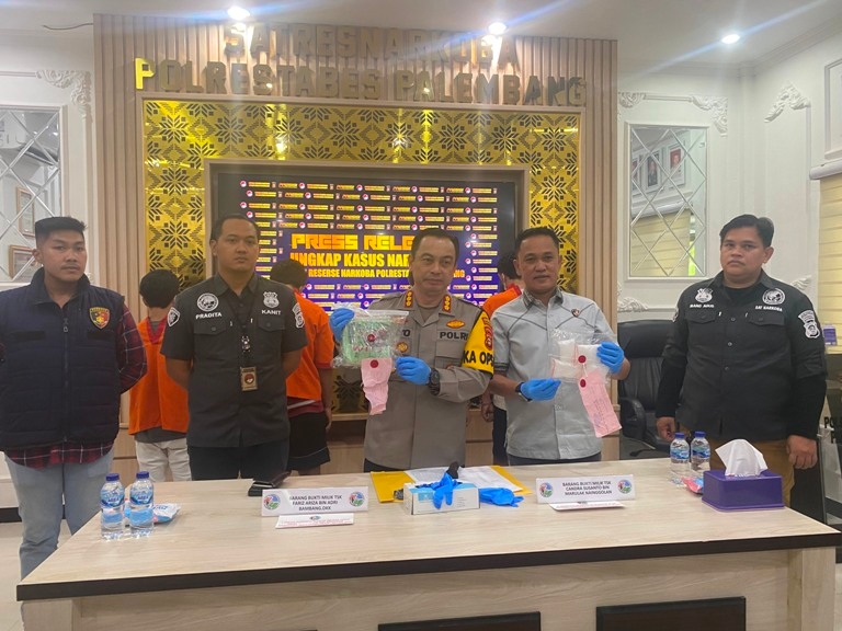 1 Kilogram Sabu Disita, Satres Narkoba Palembang Tangkap Empat Pengedar