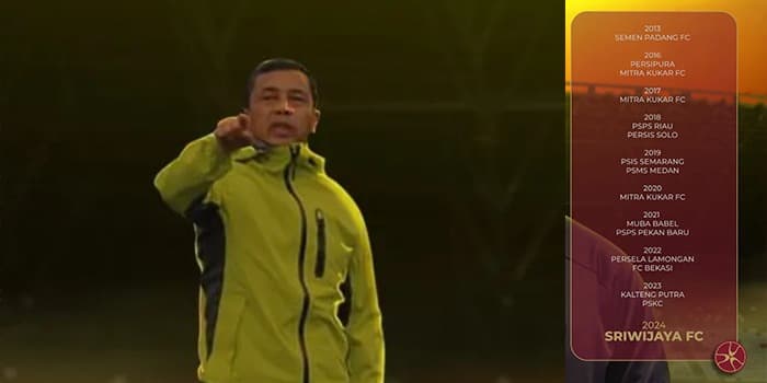 Sriwijaya FC Perkenalkan Jafri Sastra sebagai Pelatih Baru