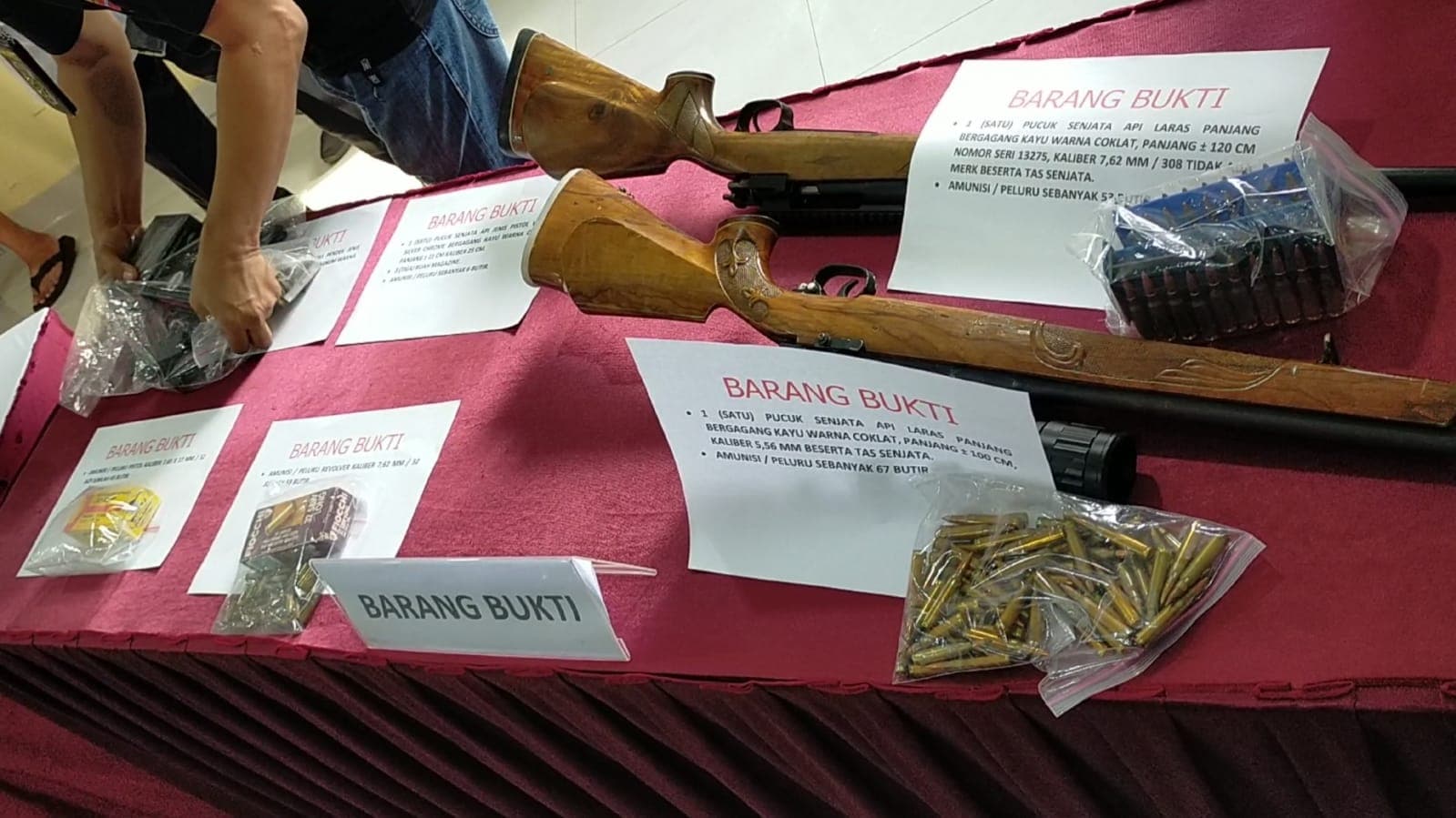 Miliki 4 Senjata Api Ilegal dan Ratusan Peluru, Oknum ASN Palembang Ditangkap Polisi