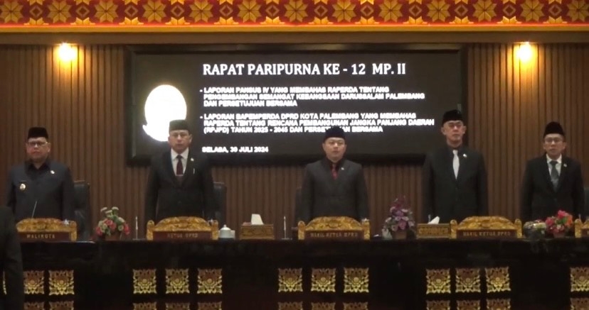 DPRD dan Pemkot Setujui Bersama Raperda Pengembangan Semangat Kesatuan Kebangsaan Darussalam Palembang