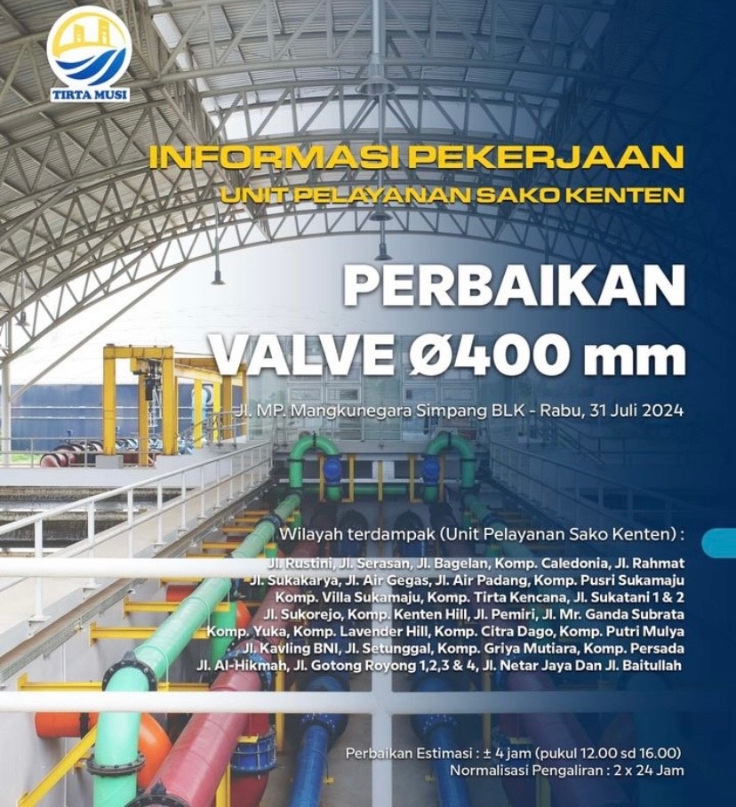 Jadwal Gangguan Air di Palembang, Berikut Daftar Daerah Terdampak