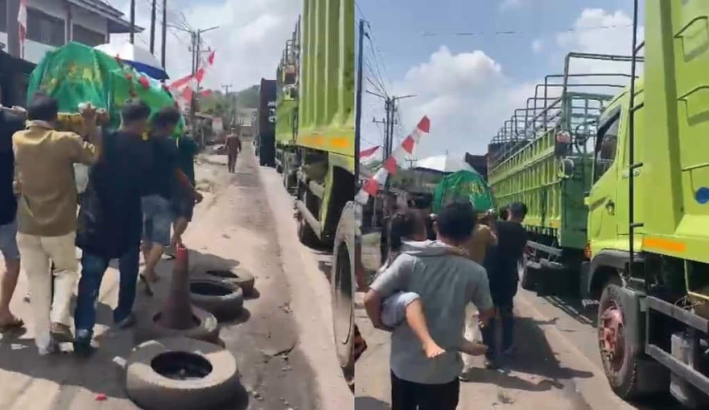 Viral! Rombongan Pengantar Jenazah Sulit Melintas Akibat Angkutan Batubara, Anggota DPRD Muara Enim Meradang