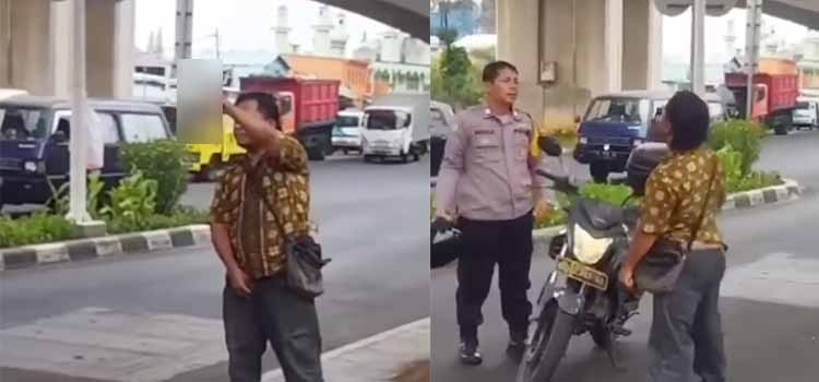 Viral Video Pria Tantang Pengendara Melintas di Jalan dan Tampar Polisi, Berujung Teriakan Histeris Saat Diringkus