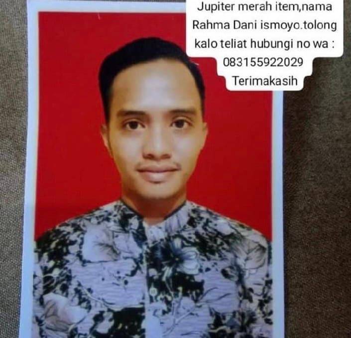 Pergi Tanpa Pamit, Seorang Pria di Palembang Dilaporkan Hilang Oleh Keluarga