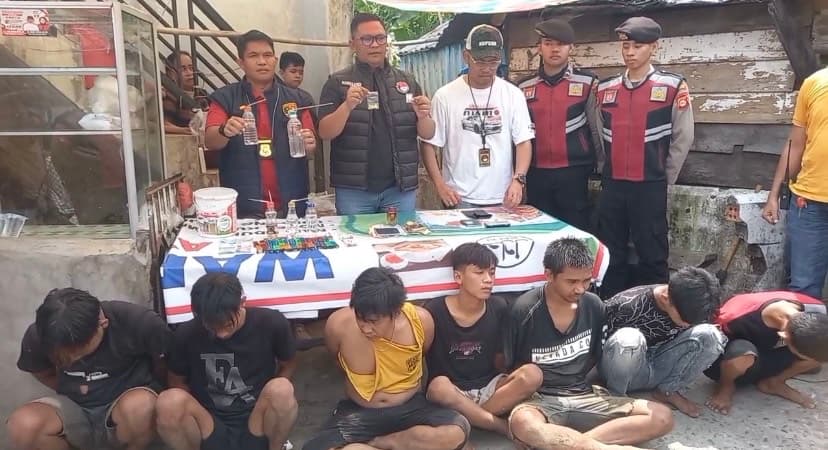Penggerebekan Narkoba di 5 Ulu Palembang, Lima Tersangka Positif Narkoba