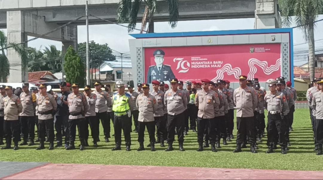 Polrestabes Palembang Siapkan 602 Personel untuk Pengamanan Natal dan Tahun Baru 2024/2025