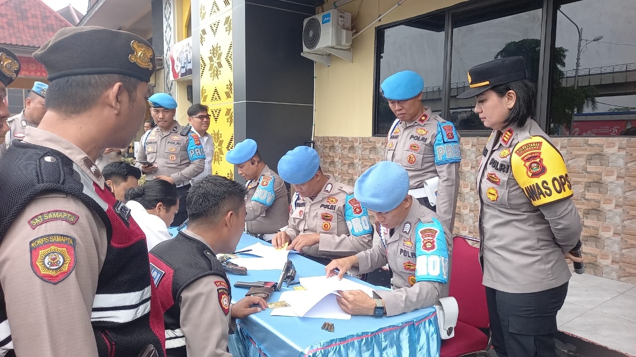 460 Personel Polisi Jalani Pemeriksaan Senjata Api, Begini Penjelasan Kapolrestabes Palembang