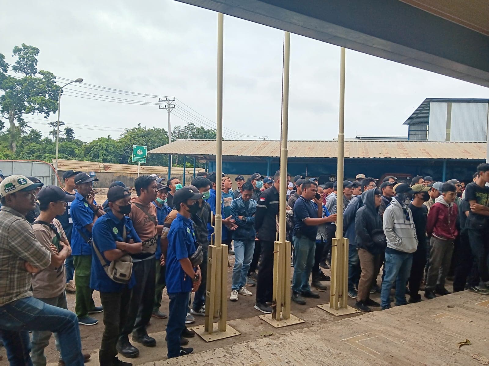 Akses Jalan Ditutup Oleh Preman, Ratusan Karyawan PT Hijau Lestari Gelar Aksi Protes