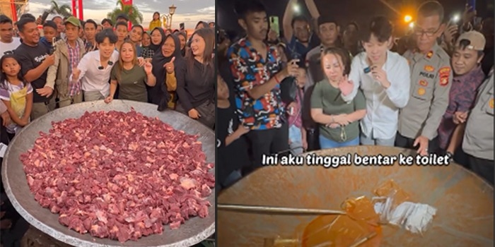 Warga Palembang Berebut Rendang Mentah di Konten Willie Salim, Polisi Angkat Bicara