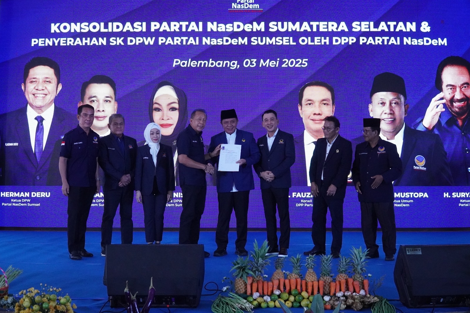 DPW NasDem Sumsel Terima SK Kepengurusan 2024–2029, Herman Deru Siap Menangkan Pemilu 2029