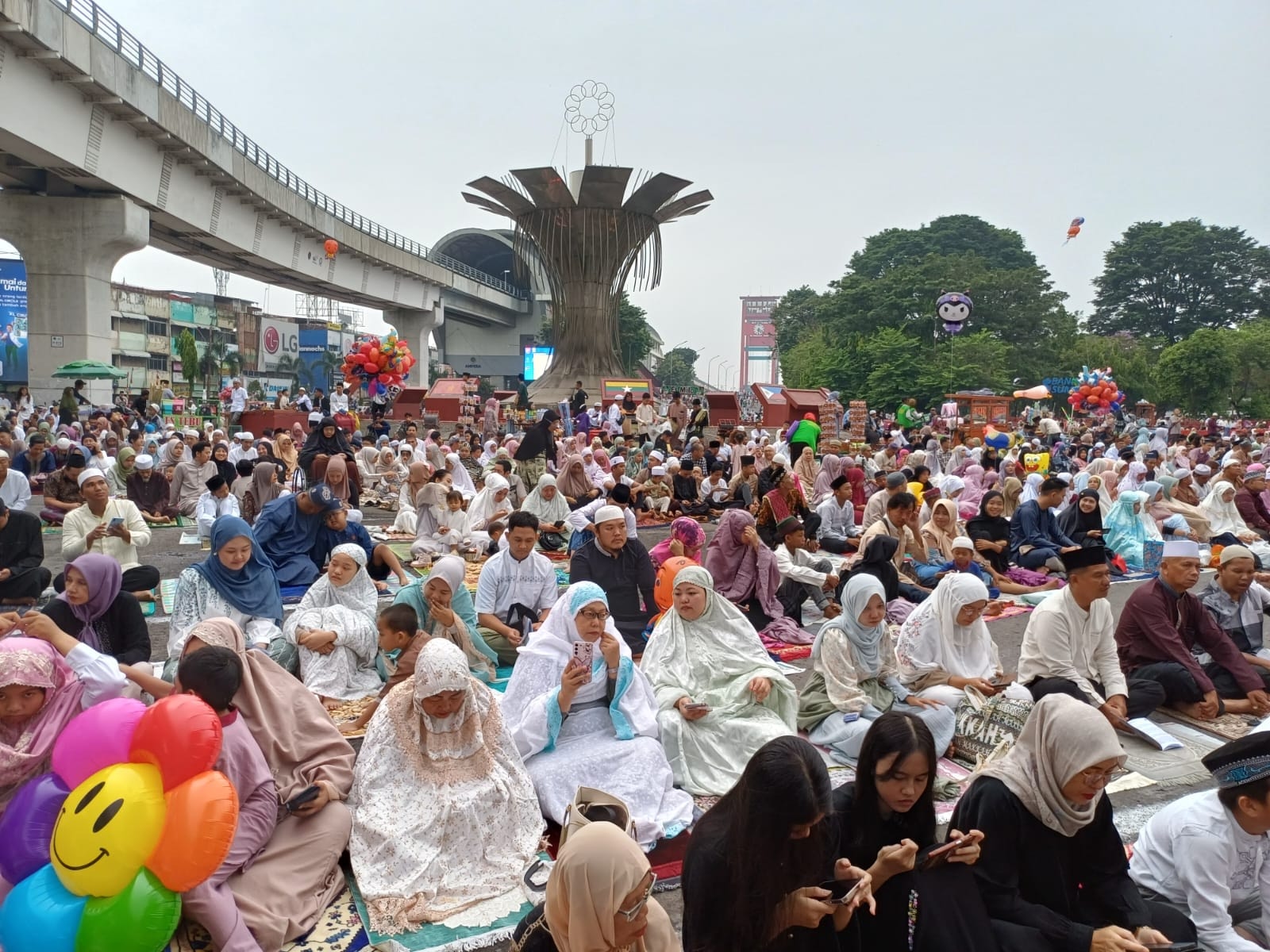 Ada Palembang Darussalam Bersholawat, Jalan KH Bastari Jakabaring Ditutup Total