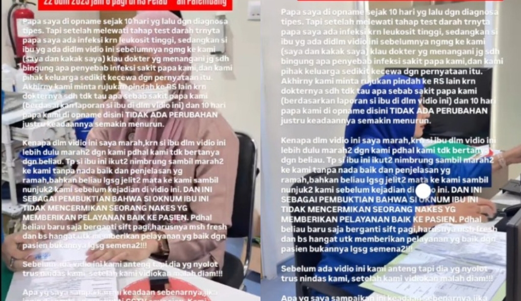 Video Keributan Keluarga Pasien dengan Tenaga Kesehatan di RS Pelabuhan Palembang Viral di Media Sosial