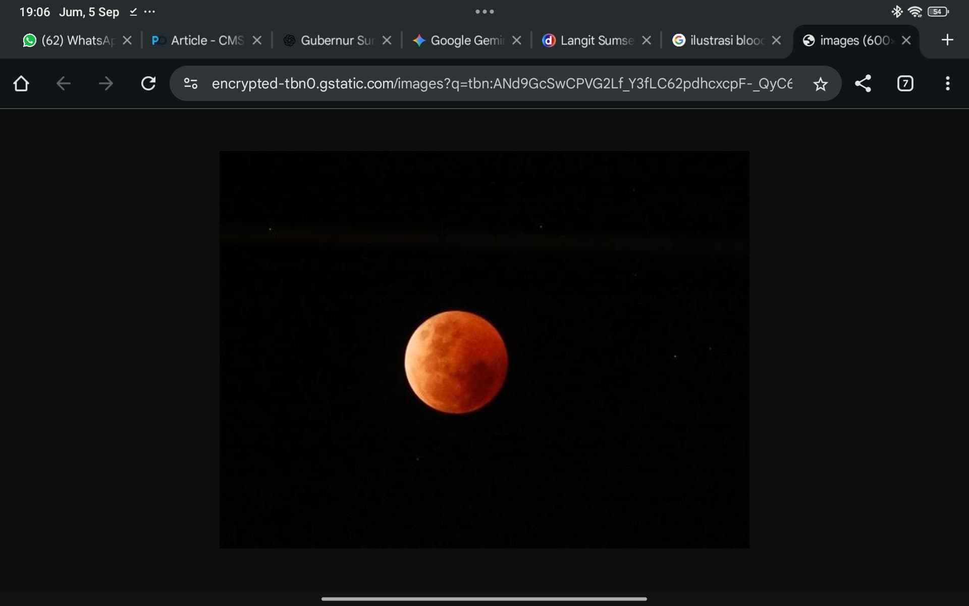 Fenomena Gerhana Bulan Total Akan Hiasi Langit Sumsel Besok, Catat Tahapan dan Waktunya