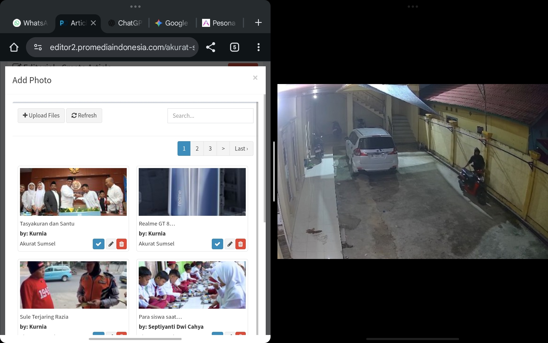 Motor Hilang di Parkiran Kos, Aksi Curanmor di Palembang Terekam CCTV