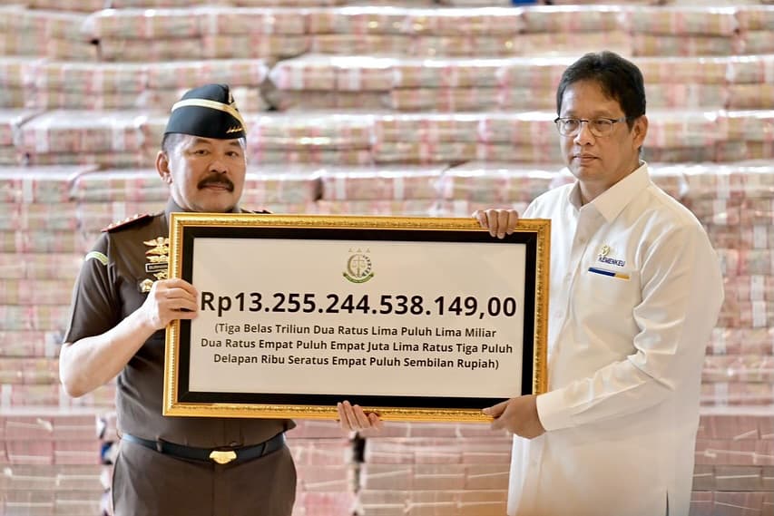 Penampakan Uang Rp2,4 Triliun Hasil Pengembalian Korupsi CPO yang Diserahkan ke Negara
